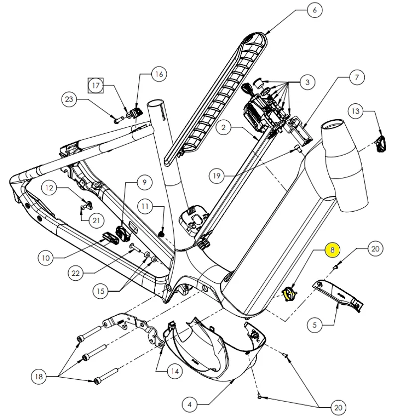CUBE BATTERY CHARGER FRAME MOUNT BES3-3